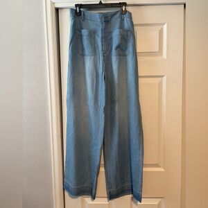 Cloth & Stone lightweight breezy chambray Wide-Leg Pants